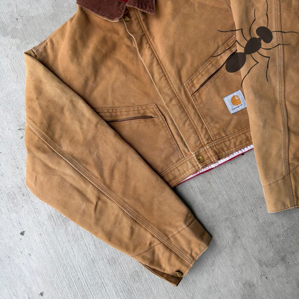 Carhartt brown cropped Detroit style work wear jacket - Picture 2 of 8